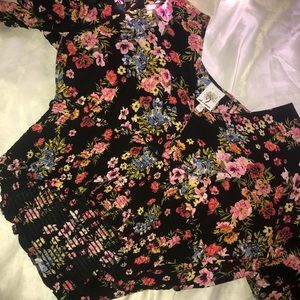 Colorful flowery crop top